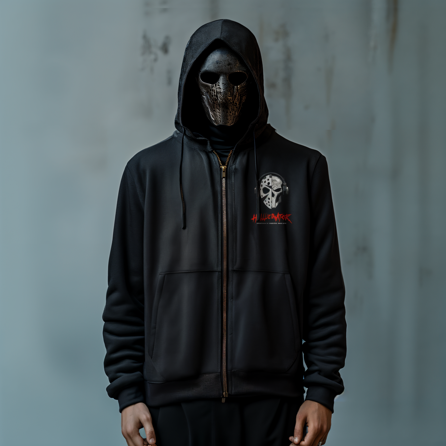 Hallucinator x Undead 2043 limited zip up hoodie