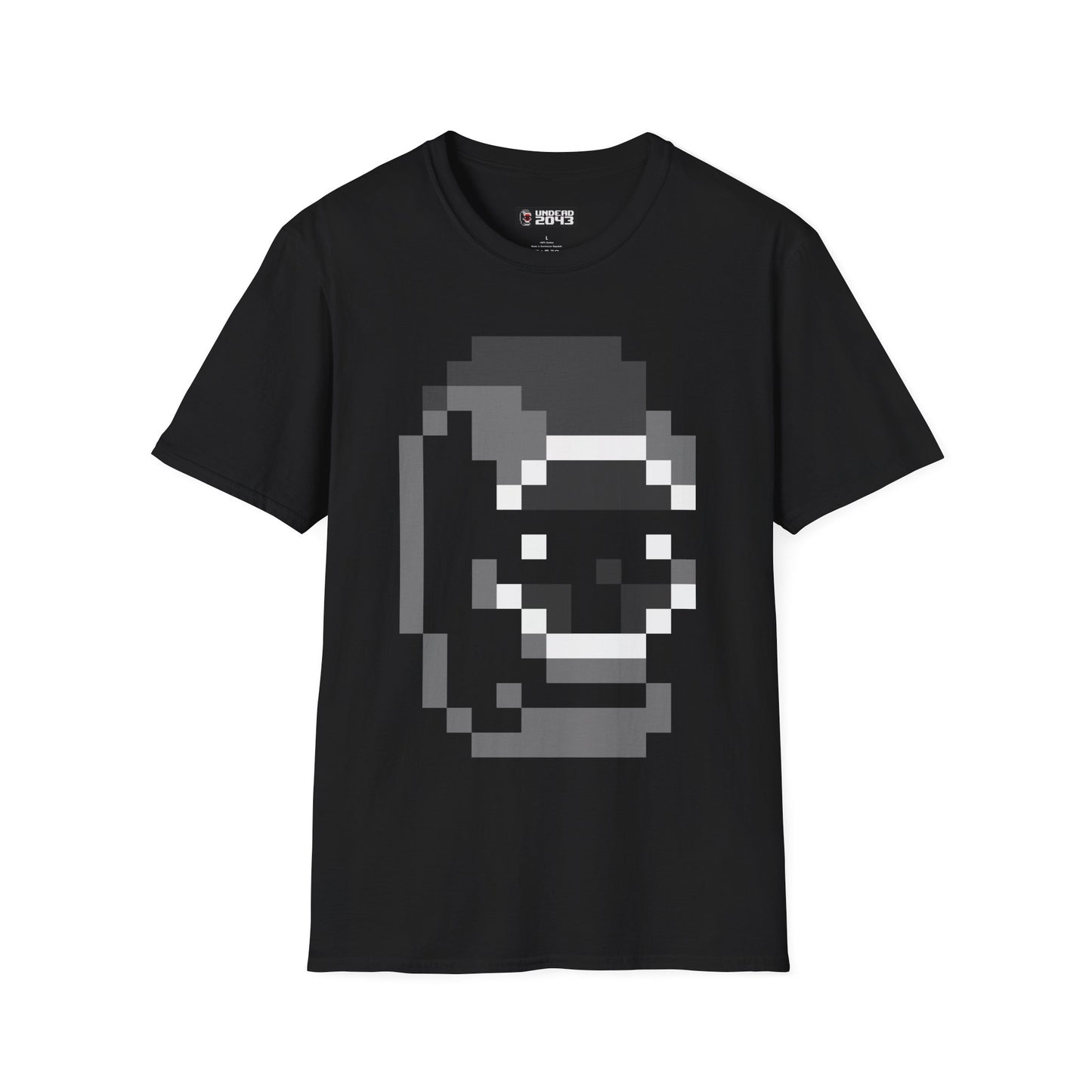 Pixel Art Greyscale T-Shirt US