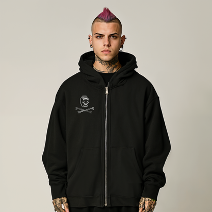 Skull And Bones Premium Heavy Zip Hood