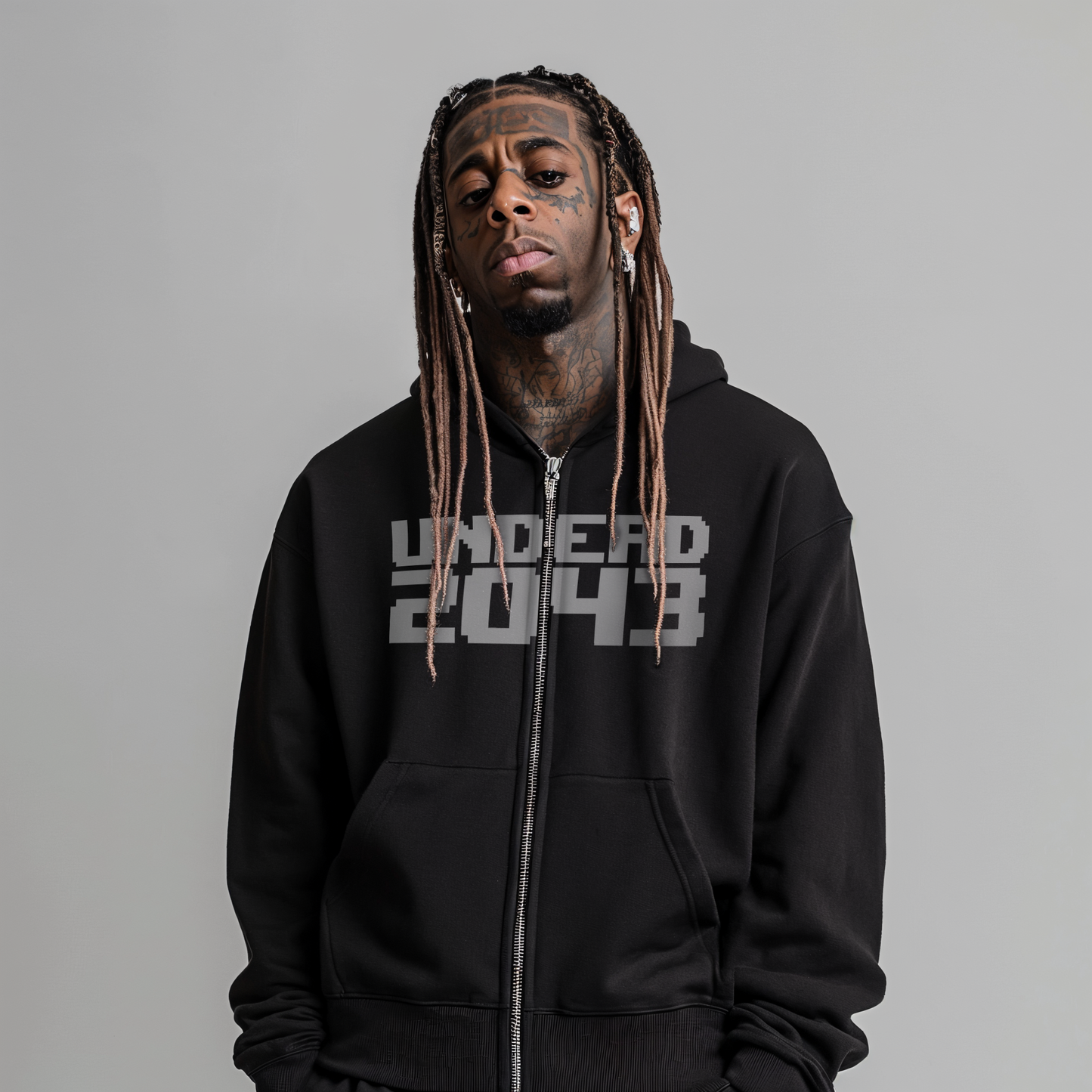 Undead 2043 Team Full Zip Hooded Sweatshirt